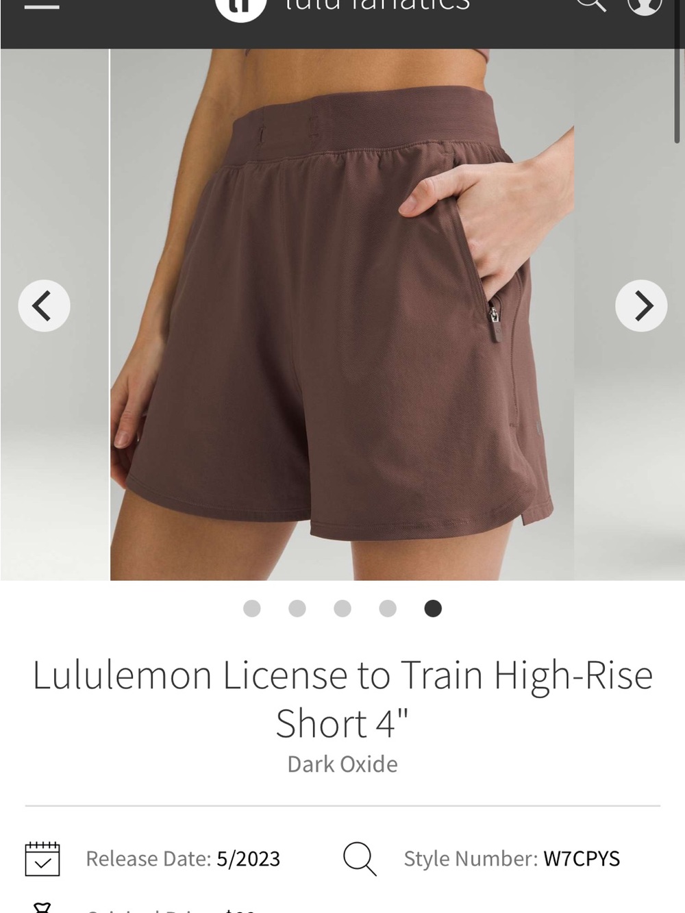 Lululemon License To Train High-Rise Shorts 4”